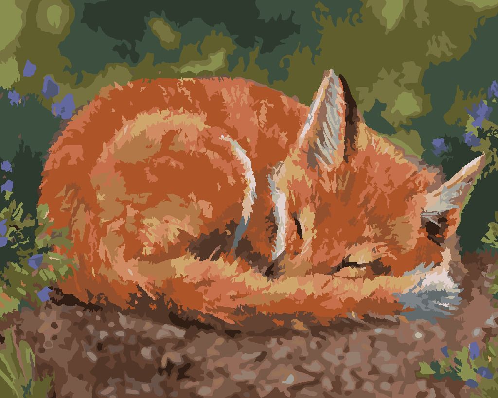 zuty Malování podle čísel – SPÍCÍ LIŠKA (VICTORIA SCHULTZ) - Rozměr: 40x50 cm, Rámování: Varianta: vypnuté plátno na rám - obrázek 8