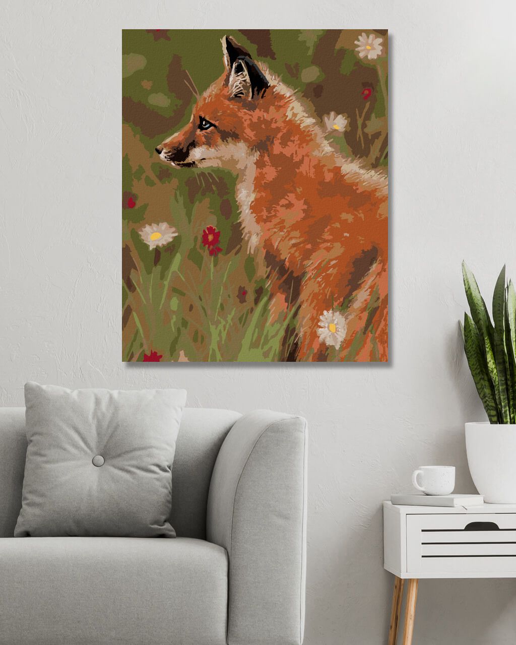 zuty Malování podle čísel – LIŠKA V KVÍTÍ (VICTORIA SCHULTZ) - Rozměr: 40x50 cm, Rámování: Varianta: bez rámu a bez vypnutí plátna - obrázek 9