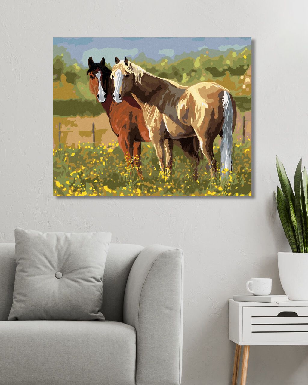 zuty Malování podle čísel – KONĚ V KVÍTÍ (VICTORIA SCHULTZ) - Rozměr: 40x50 cm, Rámování: Varianta: vypnuté plátno na rám - obrázek 5