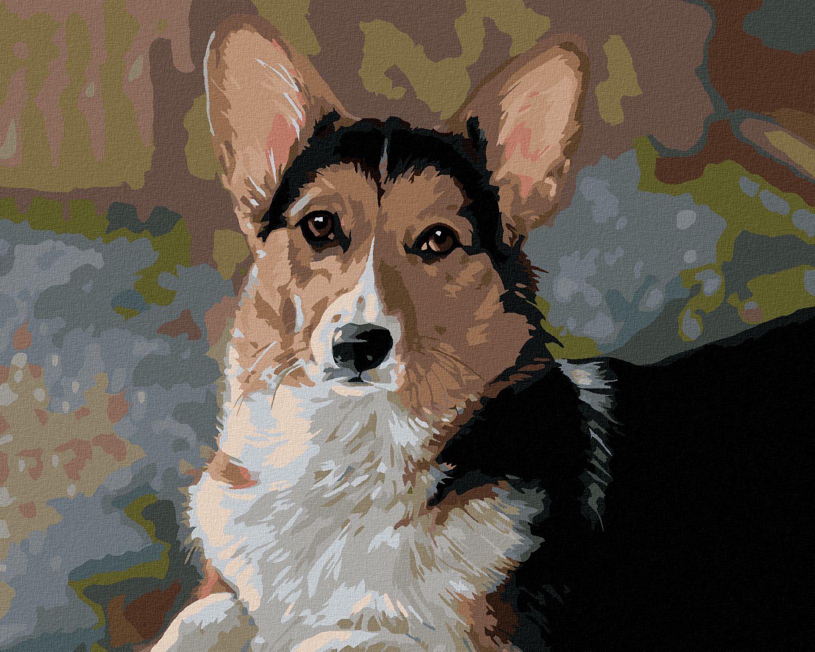 zuty Malování podle čísel – WELSH CORGI PEMBROKE (VICTORIA SCHULTZ) - Rozměr: 40x50 cm, Rámování: Varianta: vypnuté plátno na rám - obrázek 1
