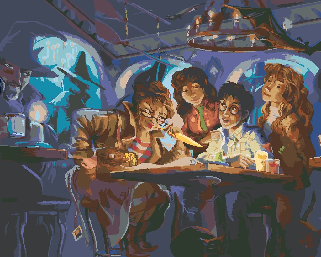 zuty Malování podle čísel - ROZHOVOR S HARRYM (HARRY POTTER) - Rozměr: 40x50 cm, Rámování: Varianta: vypnuté plátno na rám - obrázek 8