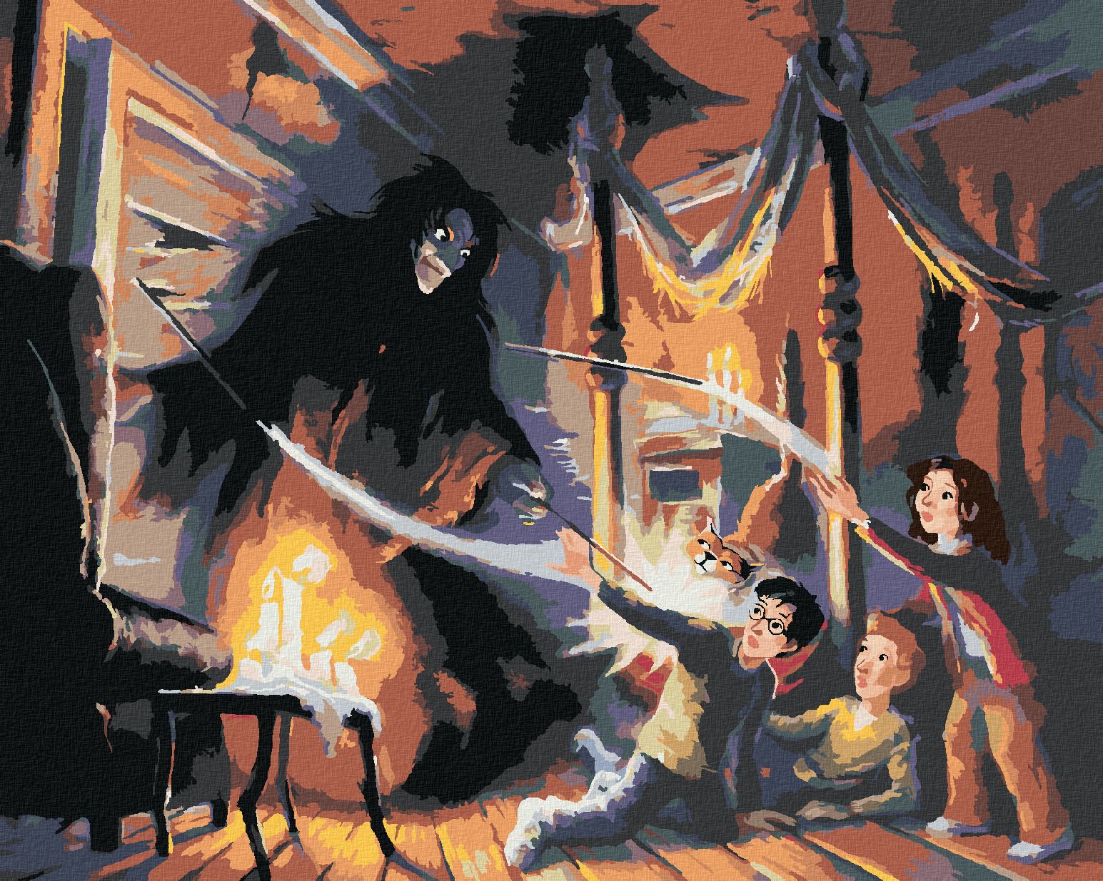 zuty Malování podle čísel - SIRIUS BLACK PRVNÍ SETKÁNÍ (HARRY POTTER) - Rozměr: 40x50 cm, Rámování: Varianta: vypnuté plátno na rám - obrázek 1