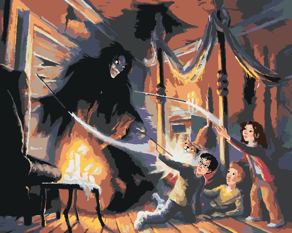 zuty Malování podle čísel - SIRIUS BLACK PRVNÍ SETKÁNÍ (HARRY POTTER) - Rozměr: 40x50 cm, Rámování: Varianta: vypnuté plátno na rám - obrázek 4