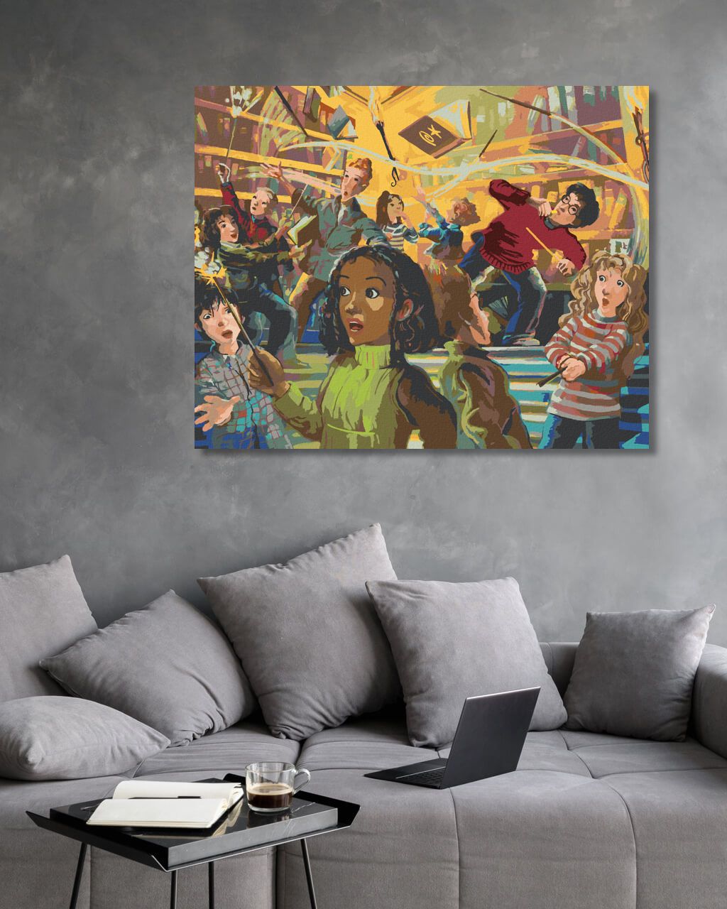 zuty Malování podle čísel - BRUMBÁLOVA ARMÁDA (HARRY POTTER) - Rozměr: 40x50 cm, Rámování: Varianta: vypnuté plátno na rám - obrázek 4