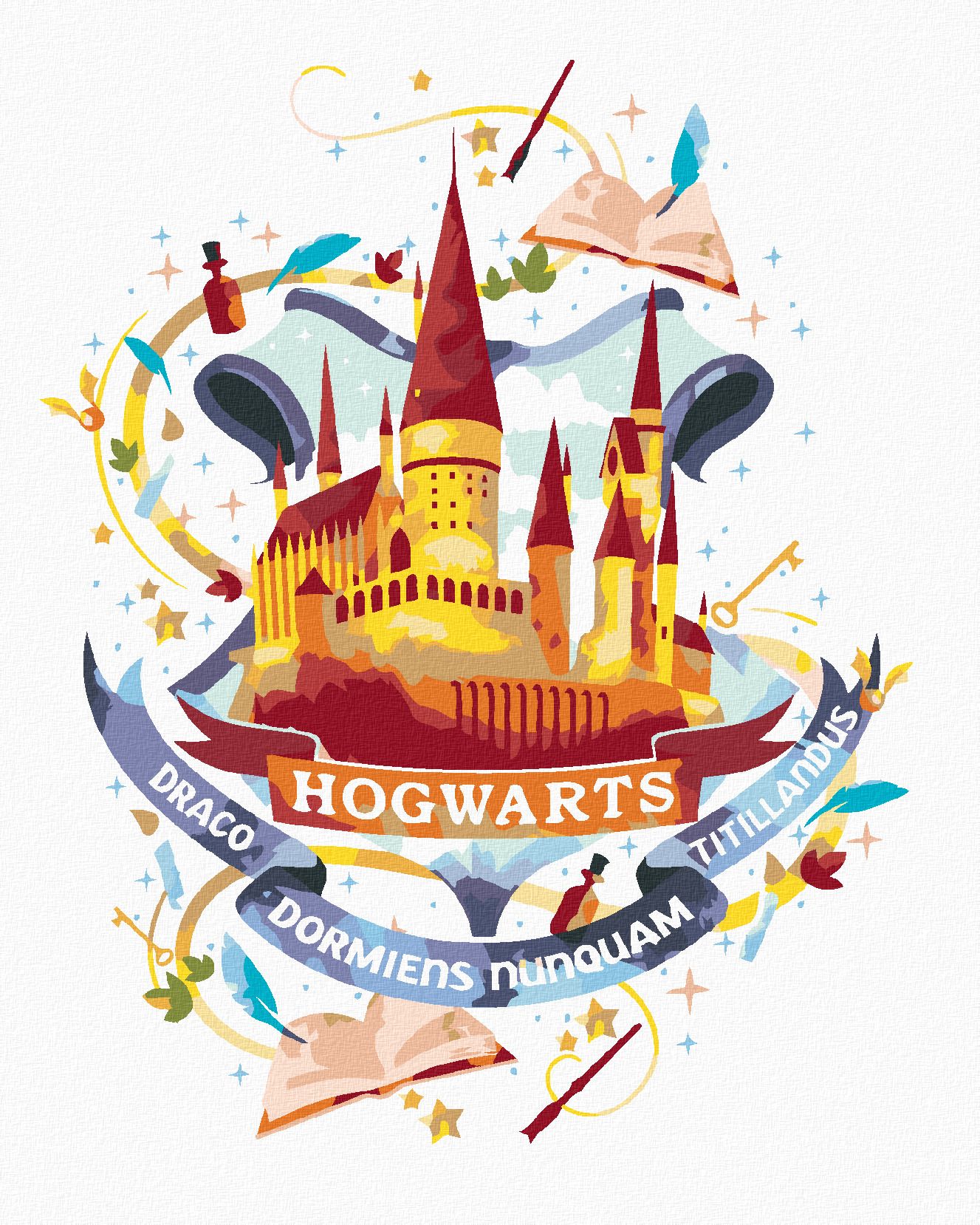 zuty Malování podle čísel - MALOVANÉ BRADAVICE (HARRY POTTER) - Rozměr: 40x50 cm, Rámování: Varianta: vypnuté plátno na rám - obrázek 1