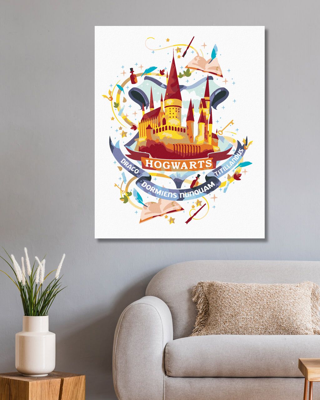 zuty Malování podle čísel - MALOVANÉ BRADAVICE (HARRY POTTER) - Rozměr: 40x50 cm, Rámování: Varianta: vypnuté plátno na rám - obrázek 7