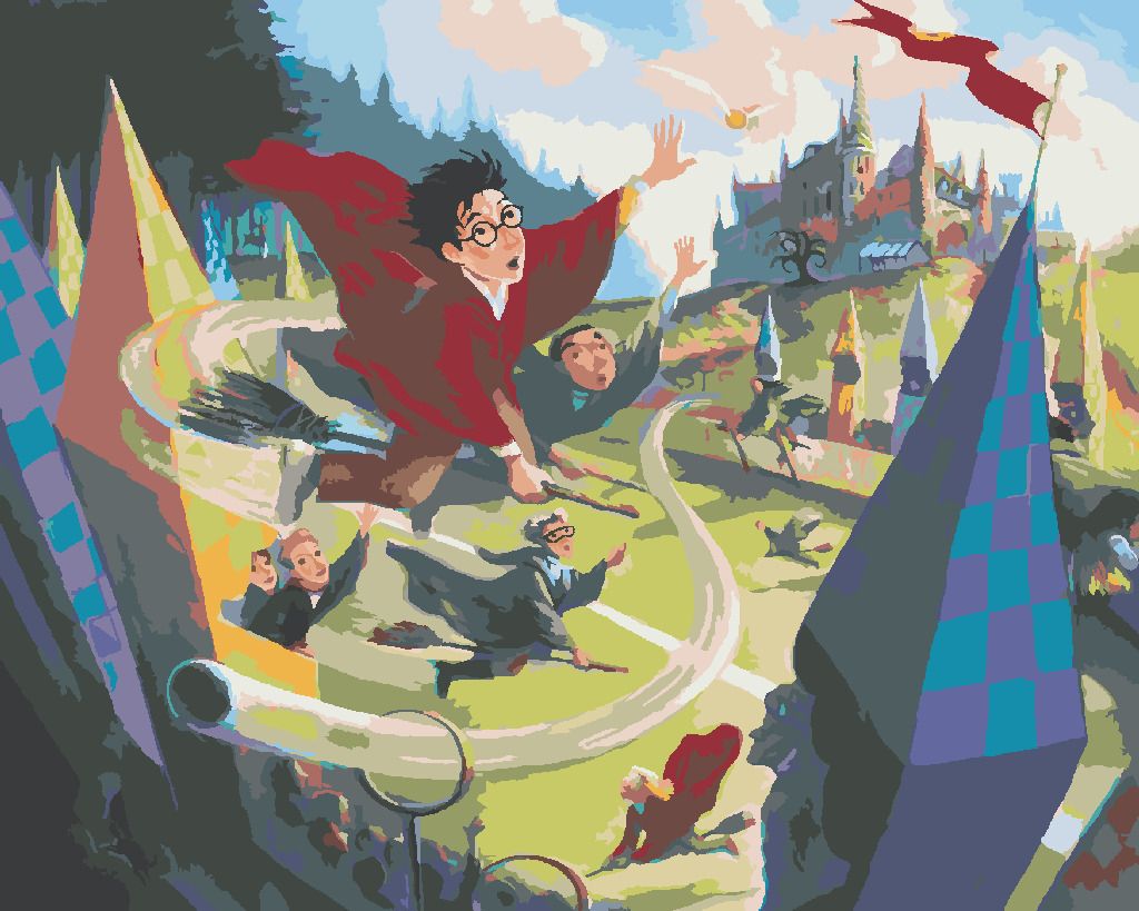 zuty Malování podle čísel - FAMFRPÁL (HARRY POTTER) - Rozměr: 40x50 cm, Rámování: Varianta: vypnuté plátno na rám - obrázek 5