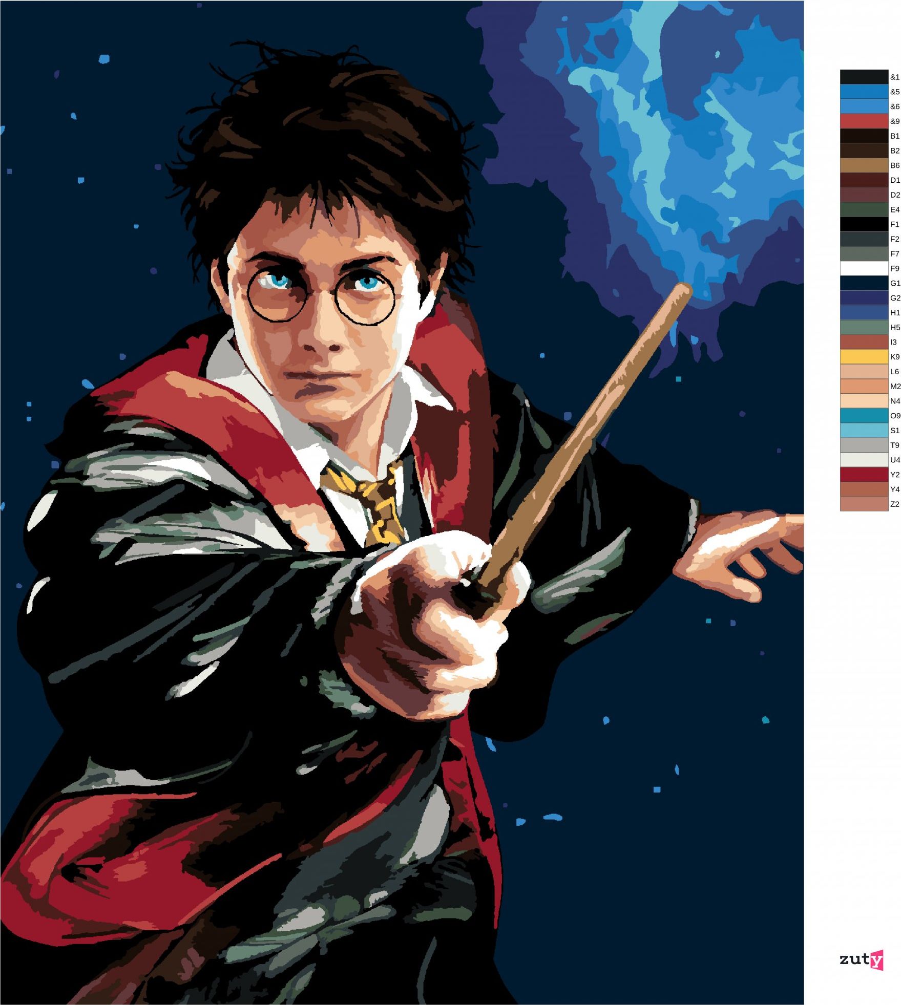 zuty Malování podle čísel - HARRY POTTER A HŮLKA - Rozměr: 40x50 cm, Rámování: Varianta: vypnuté plátno na rám - obrázek 8