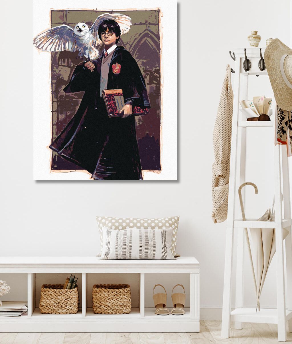 zuty Malování podle čísel - HARRY POTTER A HEDVIKA V BRADAVICÍCH - Rozměr: 40x50 cm, Rámování: Varianta: bez rámu a bez vypnutí plátna - obrázek 8