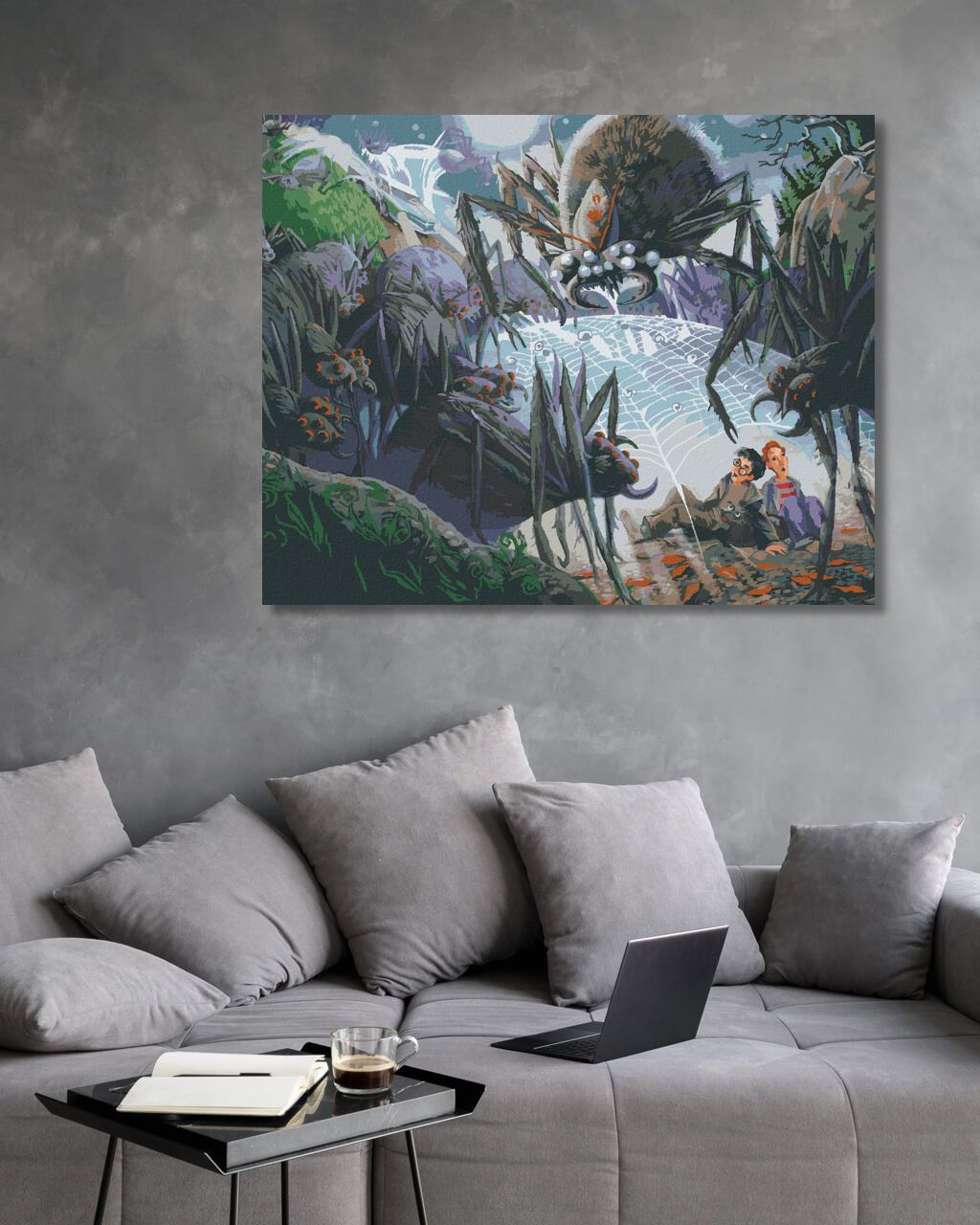 zuty Malování podle čísel - HARRY POTTER, RON WEASLEY A ARAGOG - Rozměr: 40x50 cm, Rámování: Varianta: vypnuté plátno na rám - obrázek 4