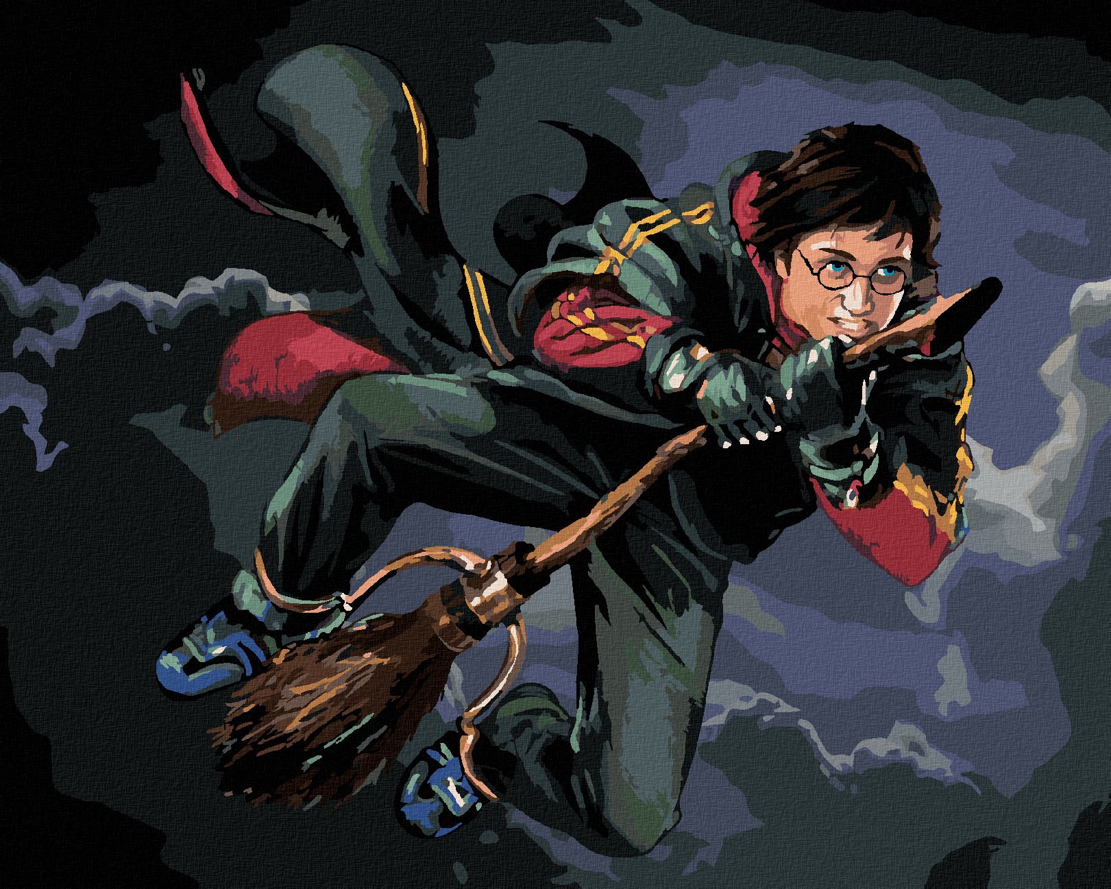 zuty Malování podle čísel - HARRY POTTER NA KOŠTĚTI - Rozměr: 40x50 cm, Rámování: Varianta: bez rámu a bez vypnutí plátna - obrázek 1