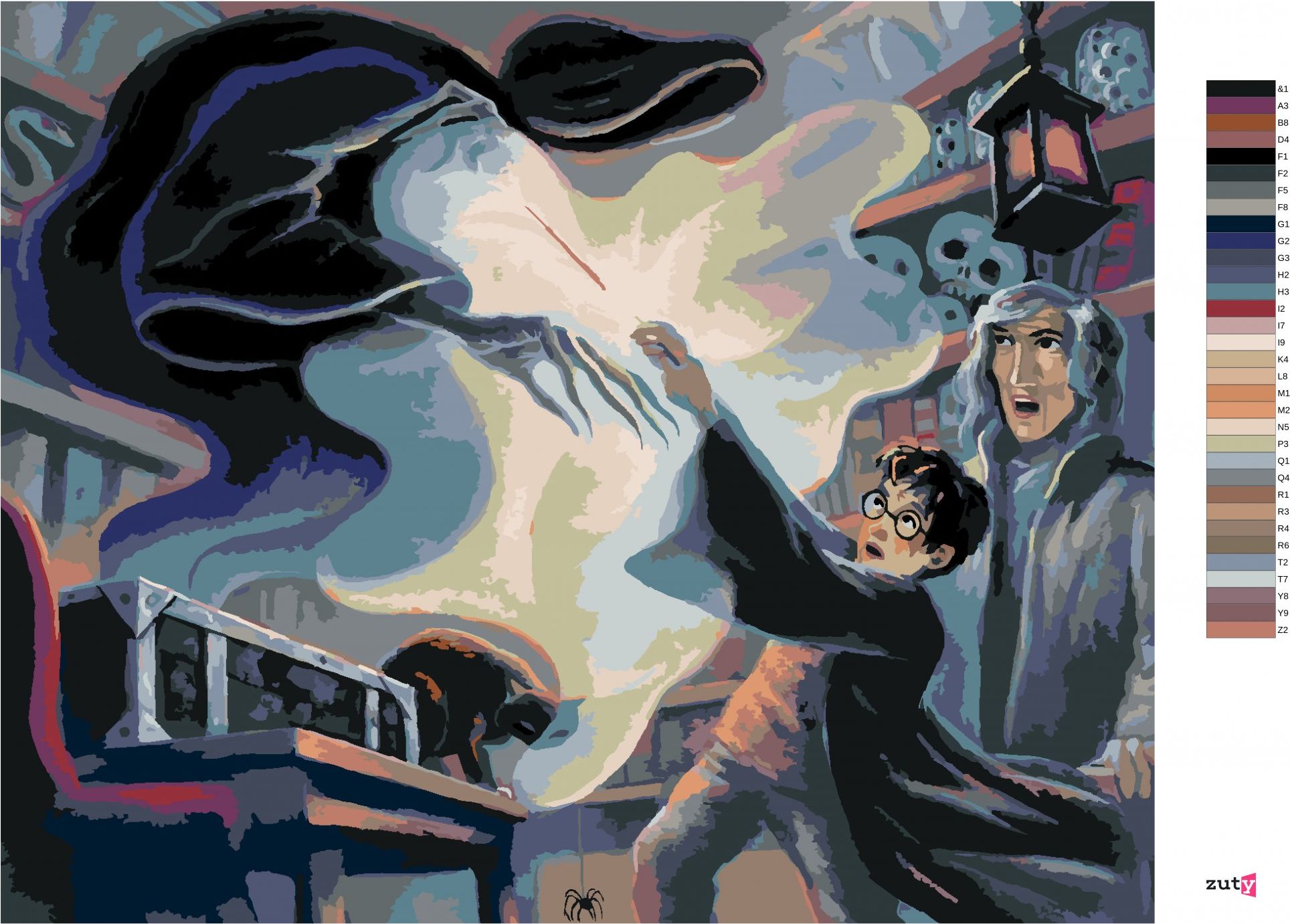 zuty Malování podle čísel - HARRY POTTER EXPECTO PATRONUM - Rozměr: 40x50 cm, Rámování: Varianta: vypnuté plátno na rám - obrázek 5