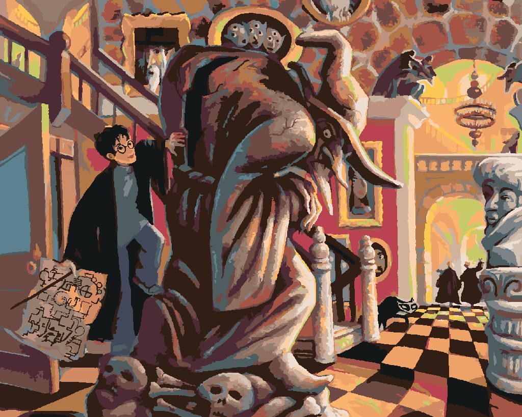 zuty Malování podle čísel - HARRY POTTER A POBERTŮV PLÁNEK - Rozměr: 40x50 cm, Rámování: Varianta: vypnuté plátno na rám - obrázek 4
