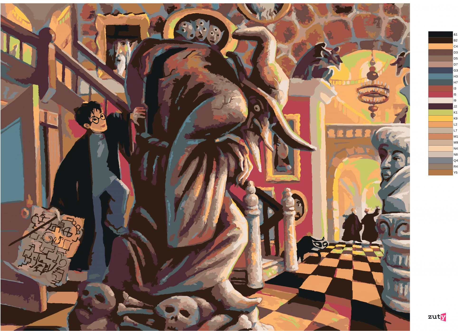 zuty Malování podle čísel - HARRY POTTER A POBERTŮV PLÁNEK - Rozměr: 40x50 cm, Rámování: Varianta: vypnuté plátno na rám - obrázek 9