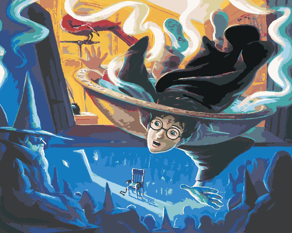 zuty Malování podle čísel - HARRY POTTER A BRUMBÁLOVA MYSLÁNKA - Rozměr: 40x50 cm, Rámování: Varianta: vypnuté plátno na rám - obrázek 6