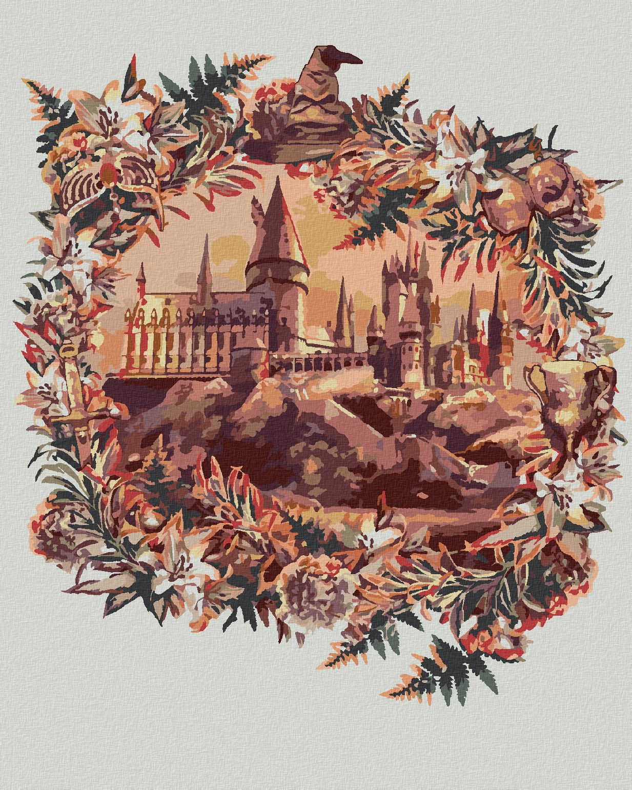 zuty Malování podle čísel - BRADAVICE (HARRY POTTER) - Rozměr: 40x50 cm, Rámování: Varianta: vypnuté plátno na rám - obrázek 1