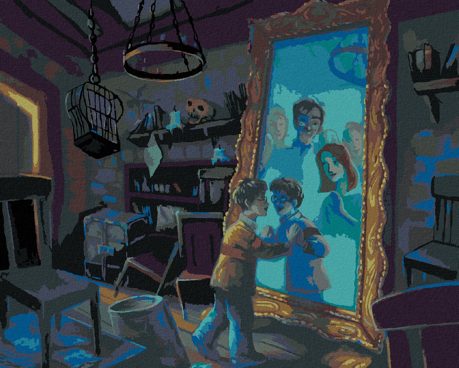 zuty Malování podle čísel - HARRY POTTER A ZRCADLO Z ERISEDU - Rozměr: 40x50 cm, Rámování: Varianta: bez rámu a bez vypnutí plátna - obrázek 1