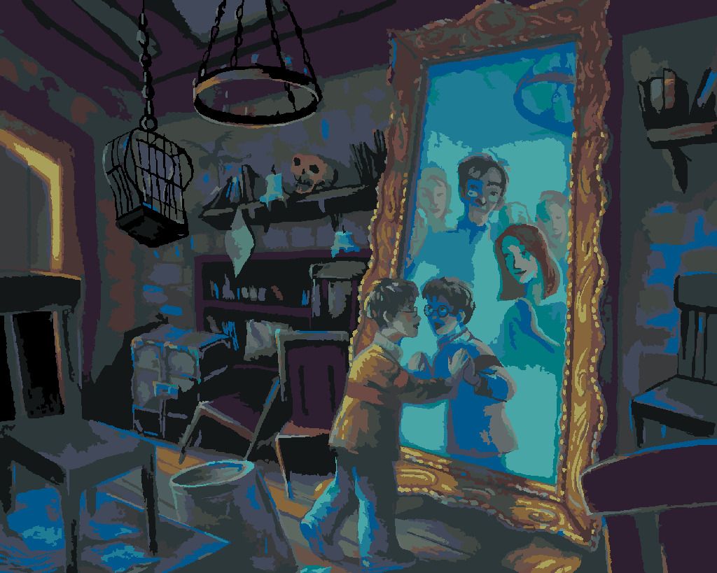 zuty Malování podle čísel - HARRY POTTER A ZRCADLO Z ERISEDU - Rozměr: 40x50 cm, Rámování: Varianta: bez rámu a bez vypnutí plátna - obrázek 8
