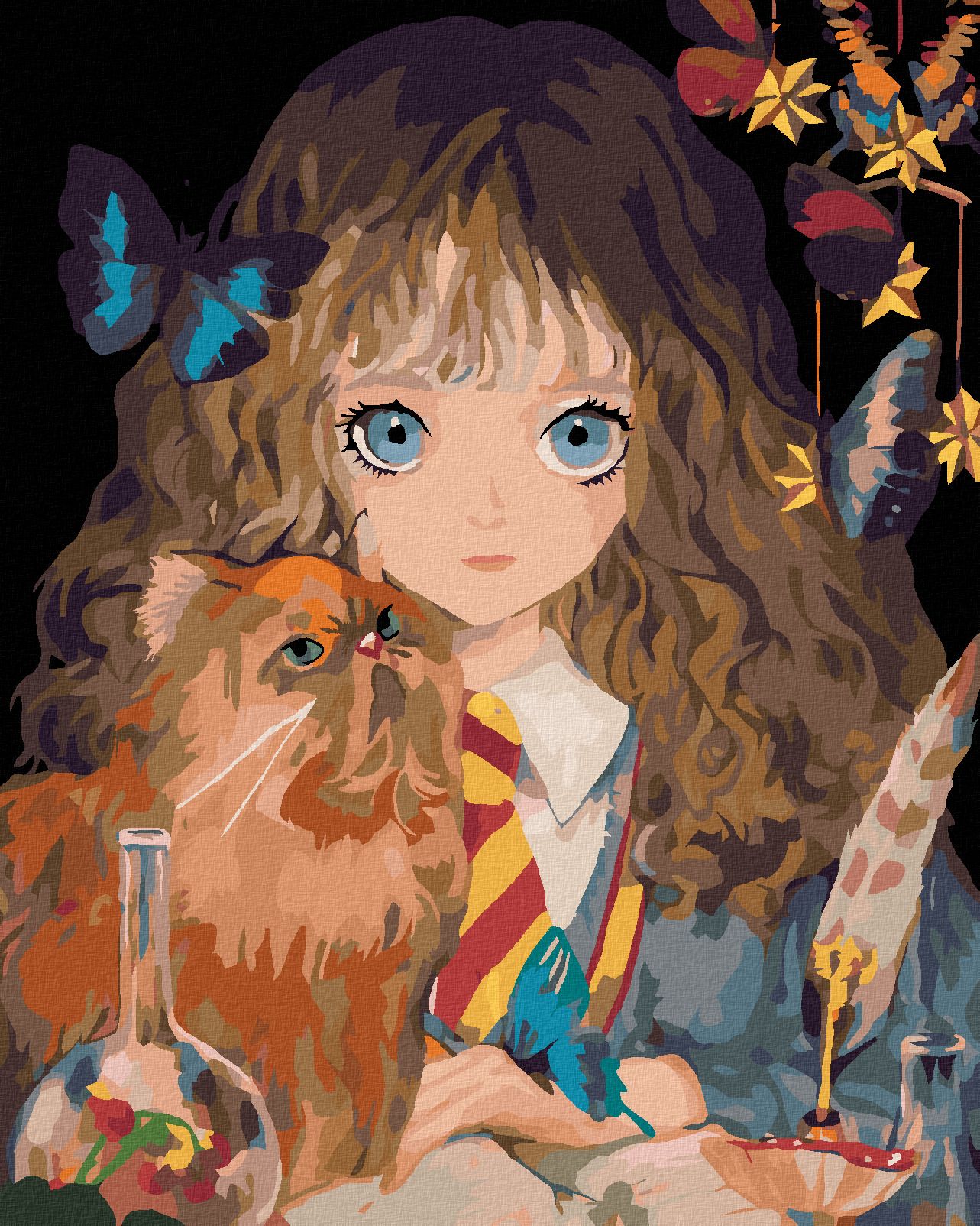 zuty Malování podle čísel - HERMIONA A KŘIVONOŽKA (HARRY POTTER) - Rozměr: 40x50 cm, Rámování: Varianta: vypnuté plátno na rám - obrázek 1