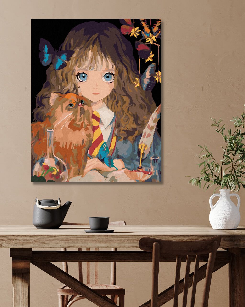 zuty Malování podle čísel - HERMIONA A KŘIVONOŽKA (HARRY POTTER) - Rozměr: 40x50 cm, Rámování: Varianta: vypnuté plátno na rám - obrázek 2
