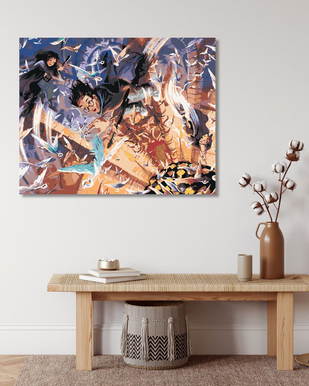 zuty Malování podle čísel - HARRY POTTER, HERMIONA A RON HLEDAJÍ KLÍČ - Rozměr: 40x50 cm, Rámování: Varianta: bez rámu a bez vypnutí plátna - obrázek 3