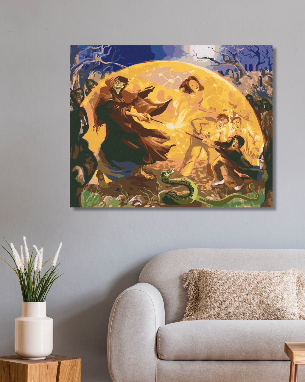 zuty Malování podle čísel - HARRY POTTER A LORD VOLDEMORT - SOUBOJ KOUZELNÍKŮ - Rozměr: 40x50 cm, Rámování: Varianta: vypnuté plátno na rám - obrázek 7