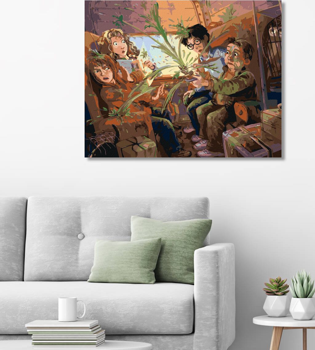 zuty Malování podle čísel - NEHODA V BRADAVICKÉM EXPRESU (HARRY POTTER) - Rozměr: 40x50 cm, Rámování: Varianta: vypnuté plátno na rám - obrázek 6