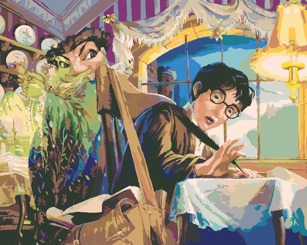 zuty Malování podle čísel - HARRY POTTERŮV TREST - Rozměr: 40x50 cm, Rámování: Varianta: bez rámu a bez vypnutí plátna - obrázek 8