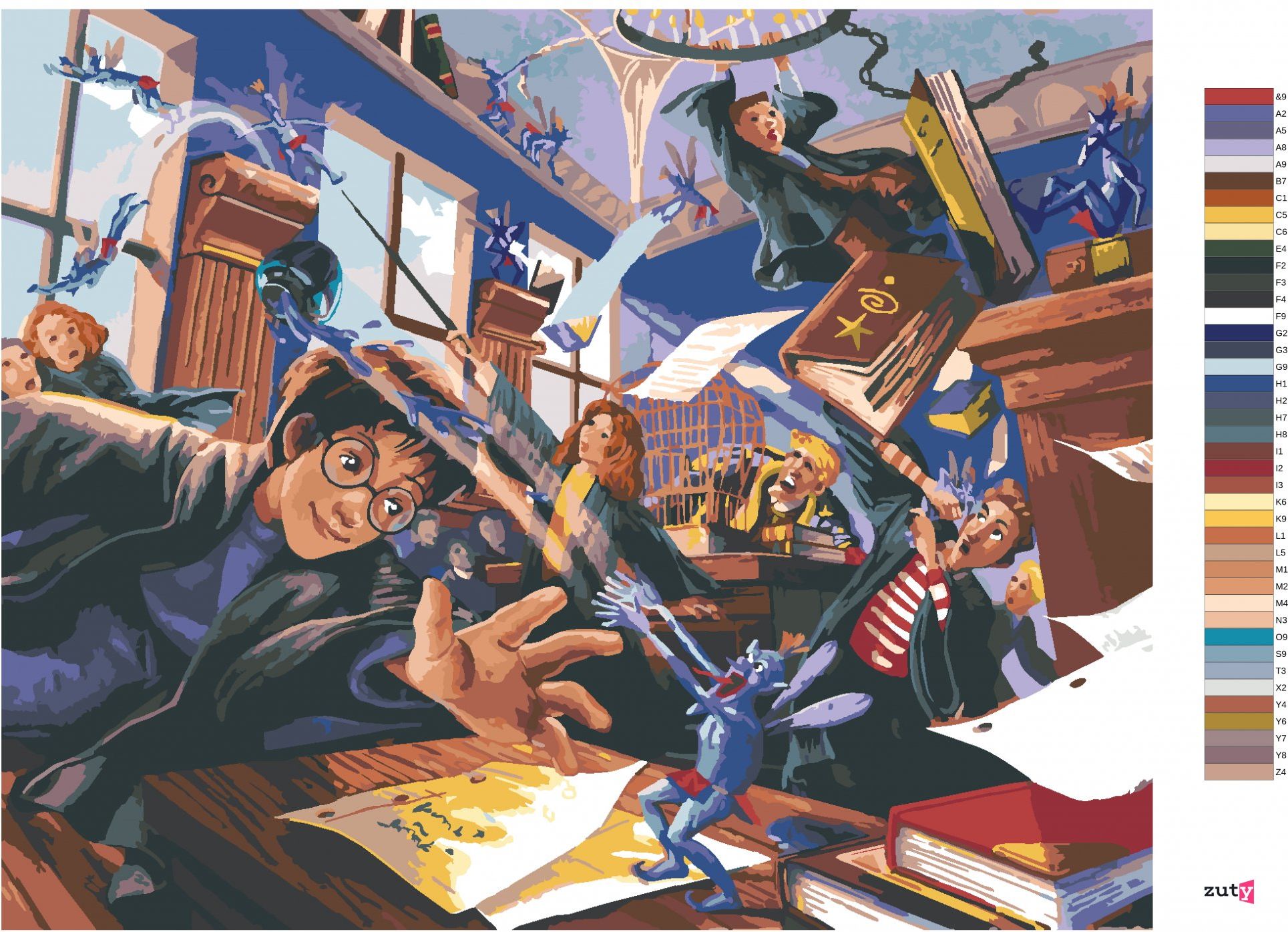 zuty Malování podle čísel - CORNWALLŠTÍ RARACHOVÉ (HARRY POTTER) - Rozměr: 40x50 cm, Rámování: Varianta: vypnuté plátno na rám - obrázek 5