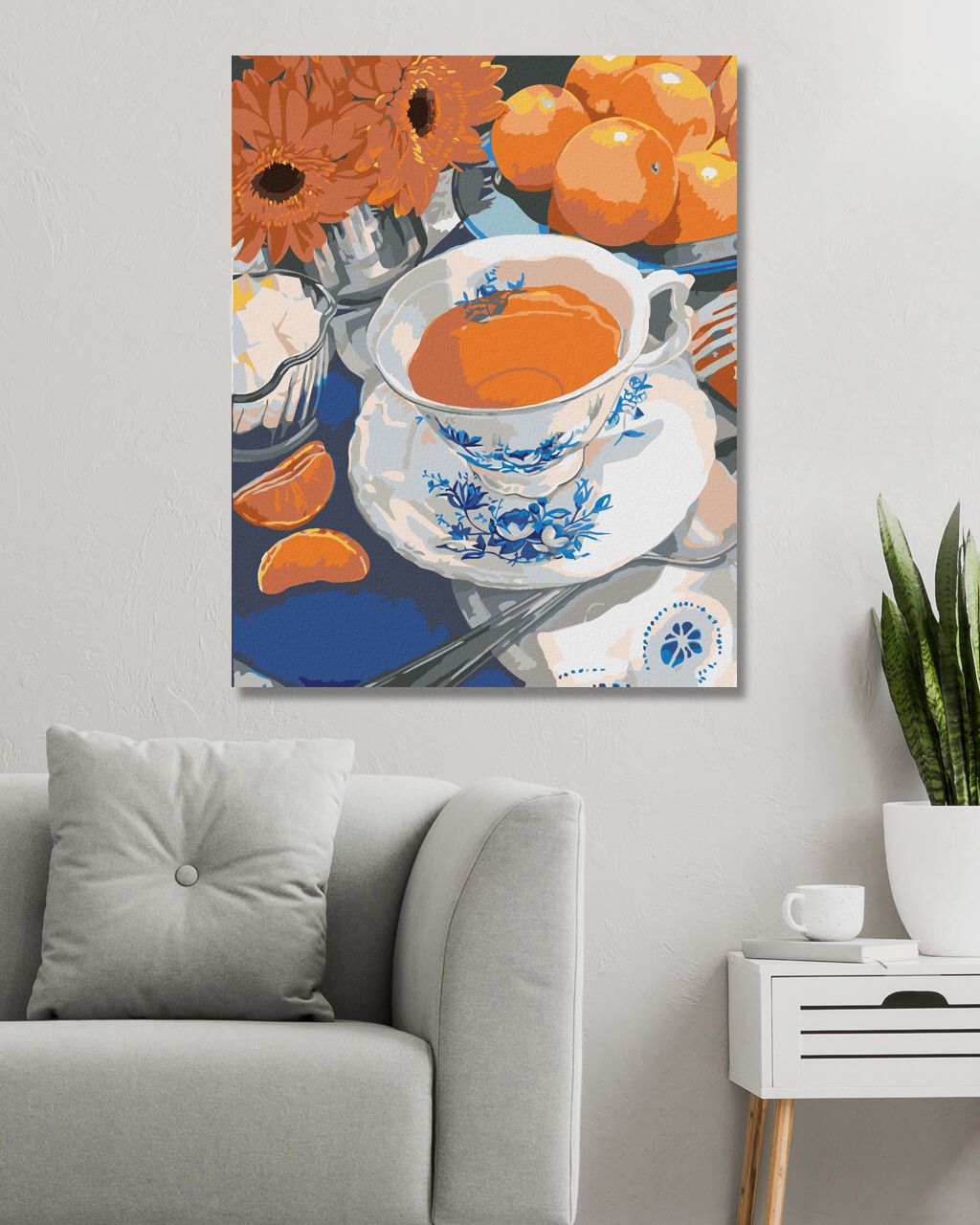 zuty Malování podle čísel - ČAJ S POMERANČI (MARDELL SCHUSTER) - Rozměr: 40x50 cm, Rámování: Varianta: vypnuté plátno na rám - obrázek 7
