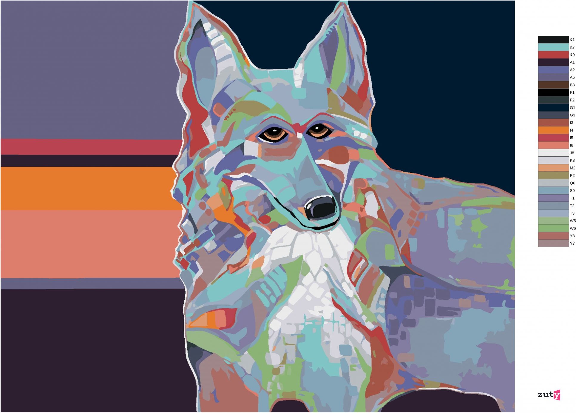 zuty Malování podle čísel - PES KOLIE (JONNA JAMES) - Rozměr: 40x50 cm, Rámování: Varianta: bez rámu a bez vypnutí plátna - obrázek 9