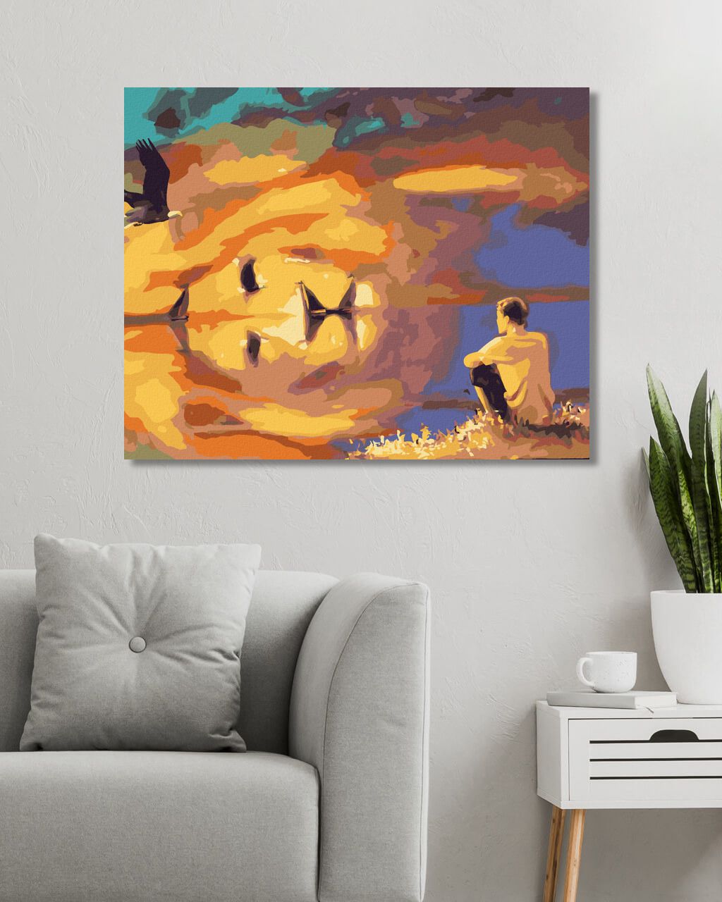zuty Malování podle čísel - ILUZE LEV (D. RUSTY RUST) - Rozměr: 40x50 cm, Rámování: Varianta: vypnuté plátno na rám - obrázek 6