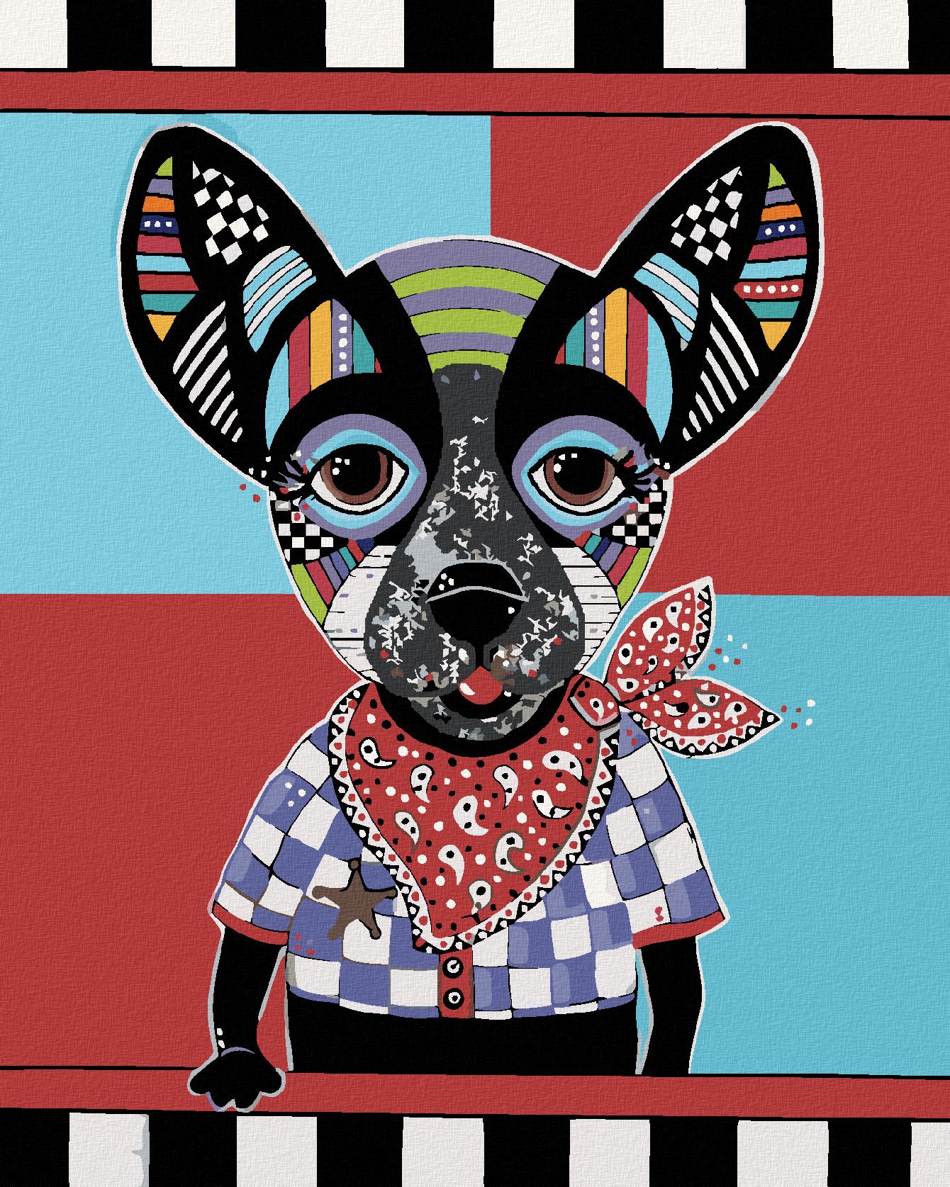 zuty Malování podle čísel - PES ČIVAVA (JONNA JAMES) - Rozměr: 40x50 cm, Rámování: Varianta: vypnuté plátno na rám - obrázek 1