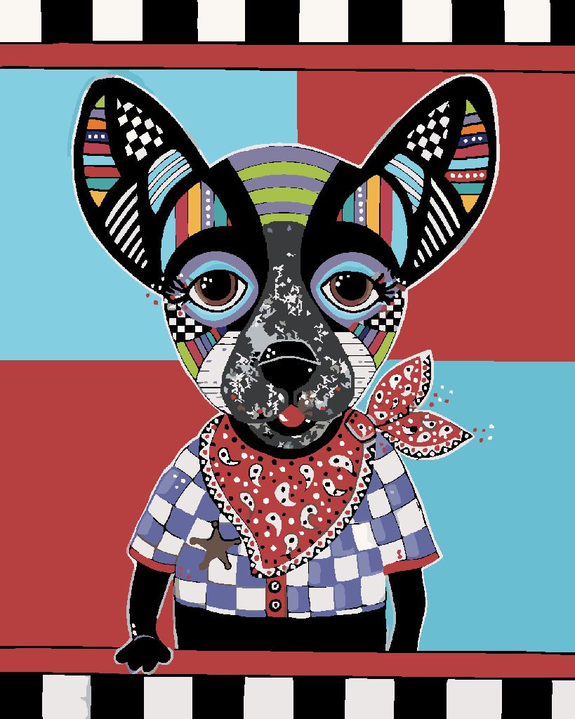 zuty Malování podle čísel - PES ČIVAVA (JONNA JAMES) - Rozměr: 40x50 cm, Rámování: Varianta: vypnuté plátno na rám - obrázek 5