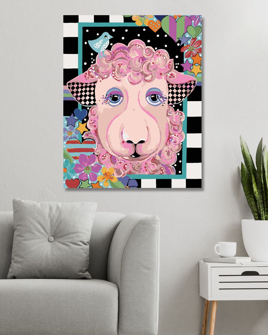 zuty Malování podle čísel - OVEČKA (JONNA JAMES) - Rozměr: 40x50 cm, Rámování: Varianta: bez rámu a bez vypnutí plátna - obrázek 7