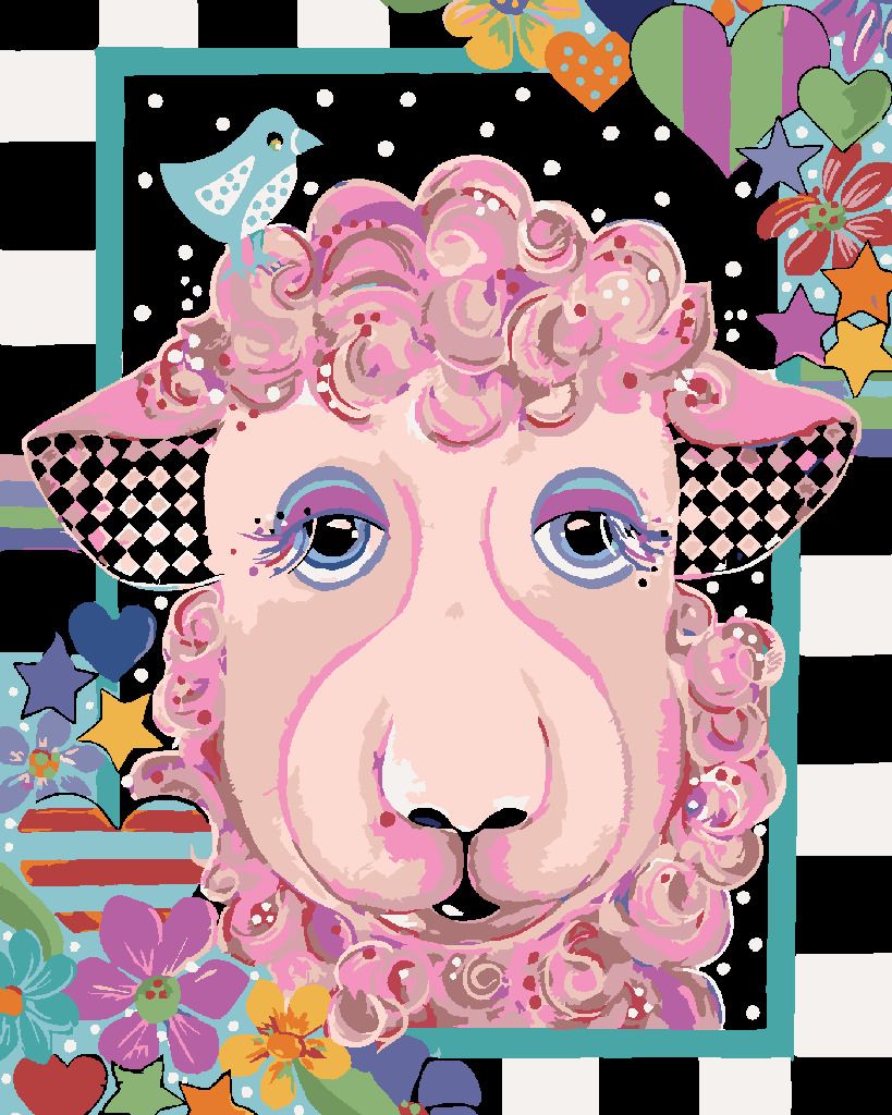 zuty Malování podle čísel - OVEČKA (JONNA JAMES) - Rozměr: 40x50 cm, Rámování: Varianta: vypnuté plátno na rám - obrázek 10