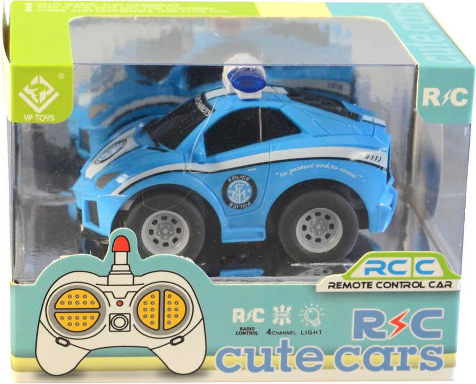 Dudlu RC Auto policejní 12cm na vysílačku 27MHz na baterie 2 barvy Světlo - obrázek 4