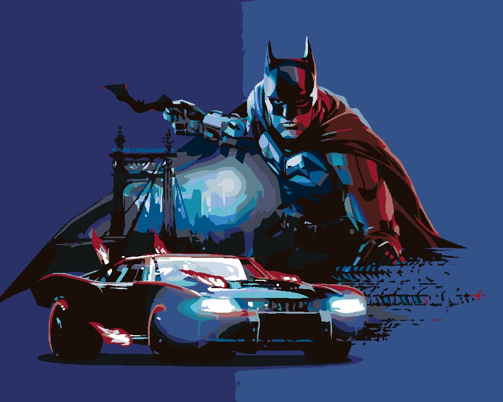zuty Malování podle čísel - THE BATMAN II - Rozměr: 40x50 cm, Rámování: Varianta: vypnuté plátno na rám - obrázek 3