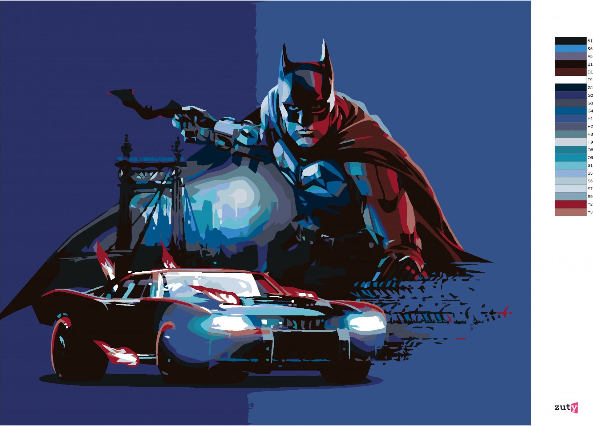 zuty Malování podle čísel - THE BATMAN II - Rozměr: 40x50 cm, Rámování: Varianta: vypnuté plátno na rám - obrázek 8