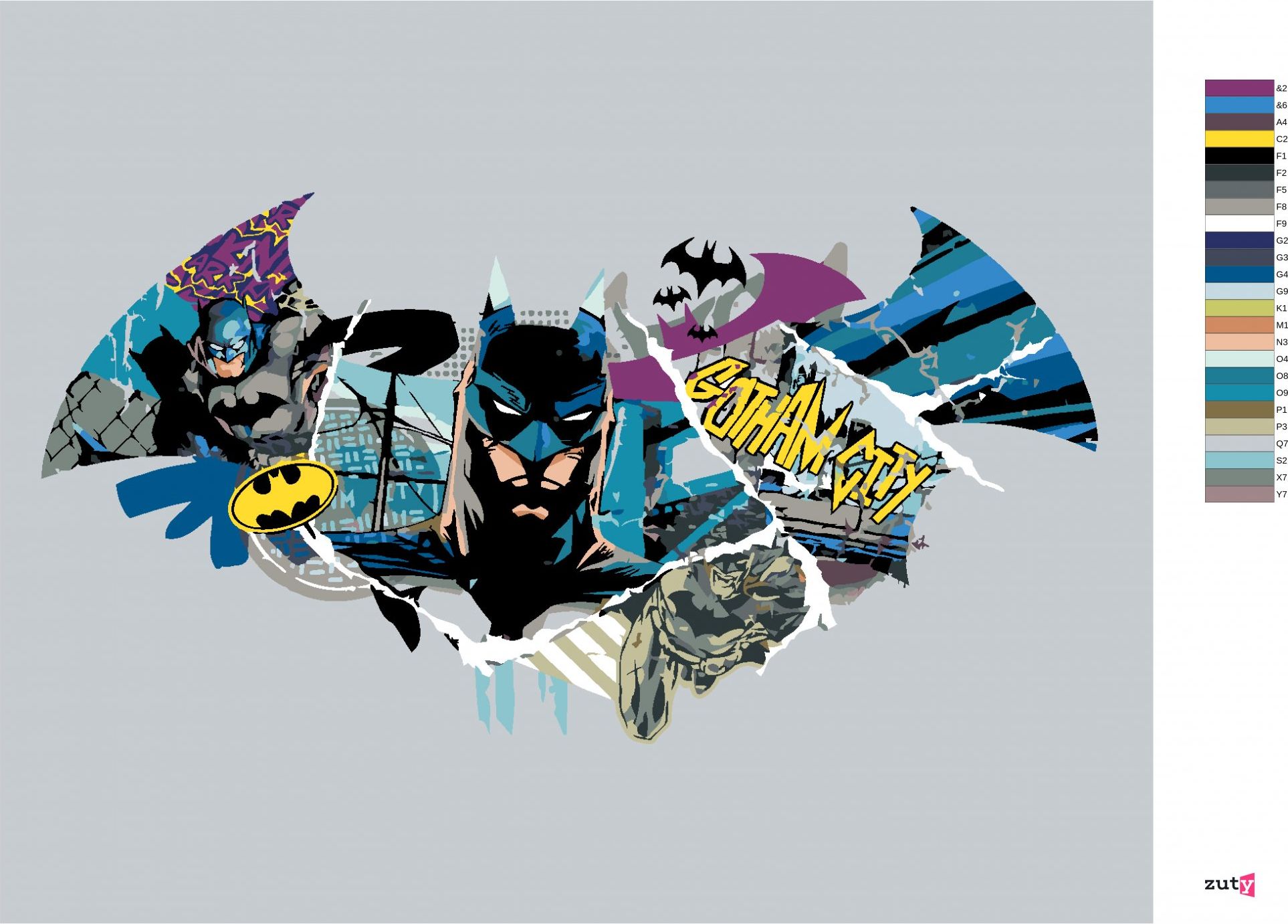 zuty Malování podle čísel - BATMAN A LOGO - Rozměr: 40x50 cm, Rámování: Varianta: vypnuté plátno na rám - obrázek 8