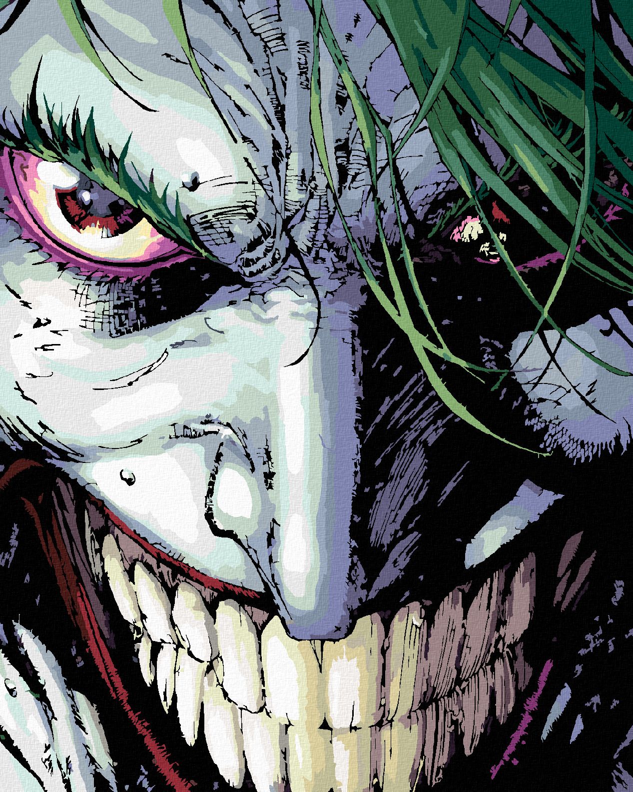 zuty Malování podle čísel - JOKER PORTRÉT (BATMAN) - Rozměr: 40x50 cm, Rámování: Varianta: vypnuté plátno na rám - obrázek 1