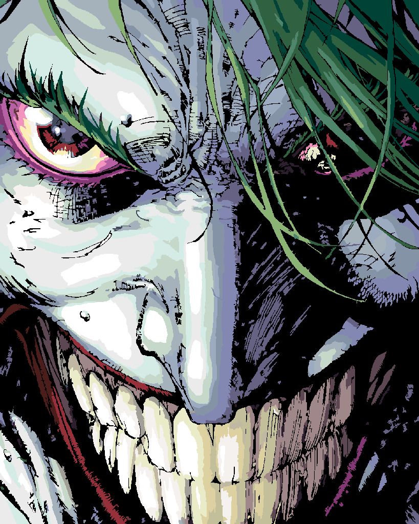 zuty Malování podle čísel - JOKER PORTRÉT (BATMAN) - Rozměr: 40x50 cm, Rámování: Varianta: vypnuté plátno na rám - obrázek 2