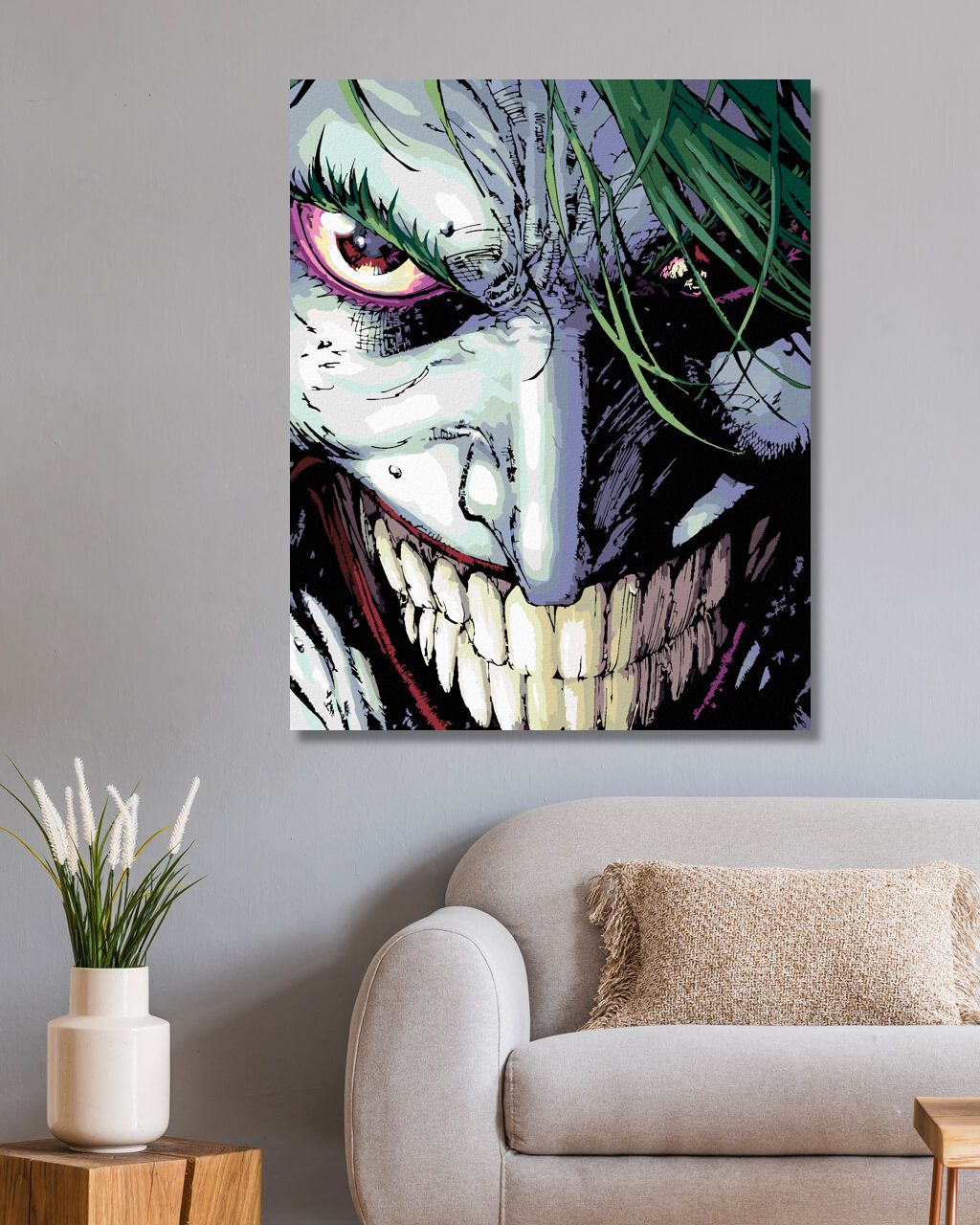 zuty Malování podle čísel - JOKER PORTRÉT (BATMAN) - Rozměr: 40x50 cm, Rámování: Varianta: vypnuté plátno na rám - obrázek 9