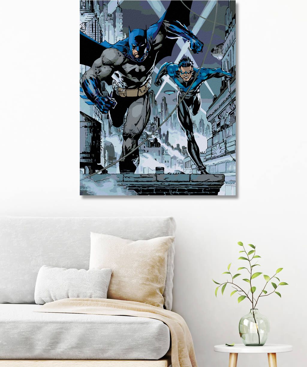 zuty Malování podle čísel - BATMAN A NIGHTWING - Rozměr: 40x50 cm, Rámování: Varianta: vypnuté plátno na rám - obrázek 7