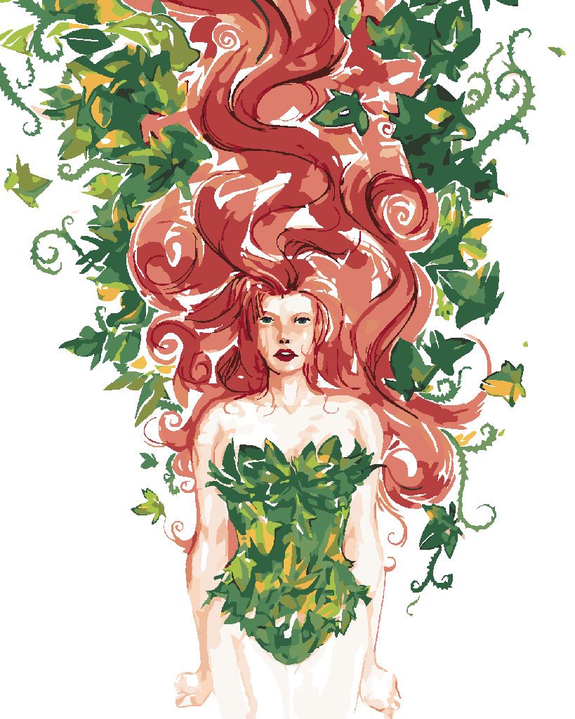 zuty Malování podle čísel - POISON IVY (BATMAN) - Rozměr: 40x50 cm, Rámování: Varianta: bez rámu a bez vypnutí plátna - obrázek 7