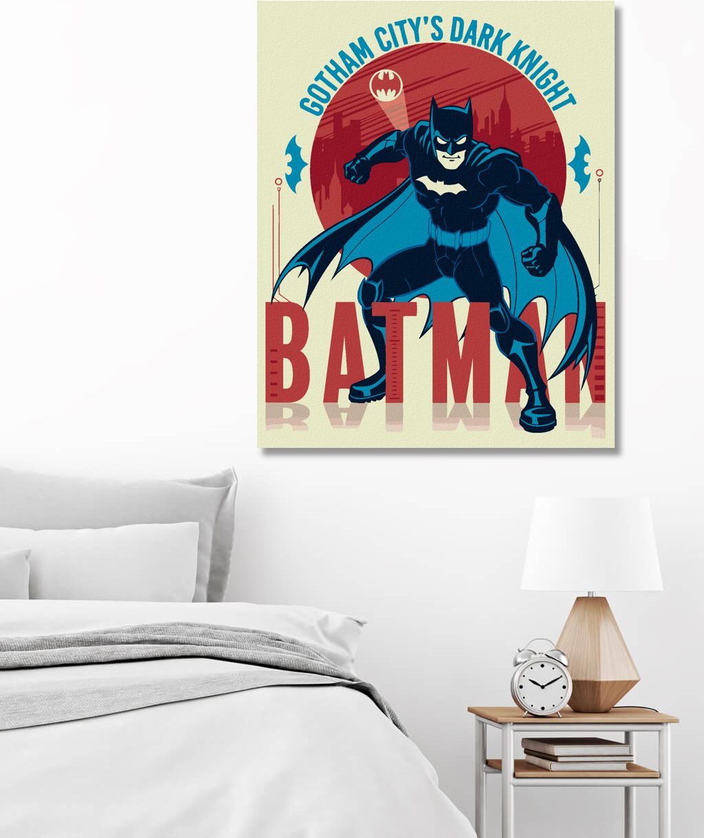 zuty Malování podle čísel - KRESLENÝ BATMAN II - Rozměr: 40x50 cm, Rámování: Varianta: bez rámu a bez vypnutí plátna - obrázek 7