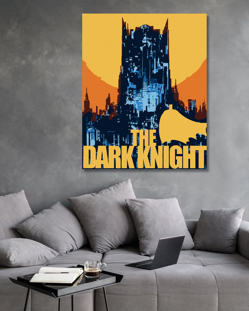 zuty Malování podle čísel - TEMNÝ RYTÍŘ (BATMAN) - Rozměr: 40x50 cm, Rámování: Varianta: vypnuté plátno na rám - obrázek 5