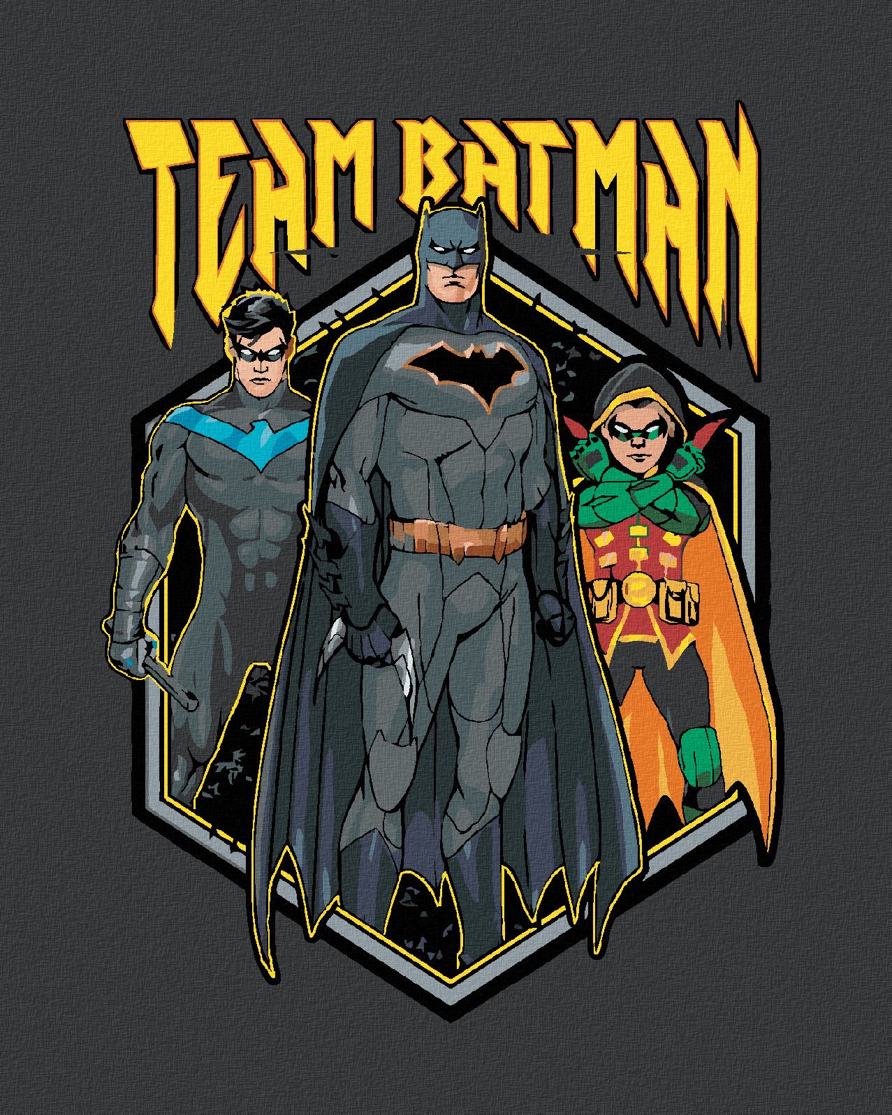 zuty Malování podle čísel - TÝM BATMAN - Rozměr: 40x50 cm, Rámování: Varianta: vypnuté plátno na rám - obrázek 1