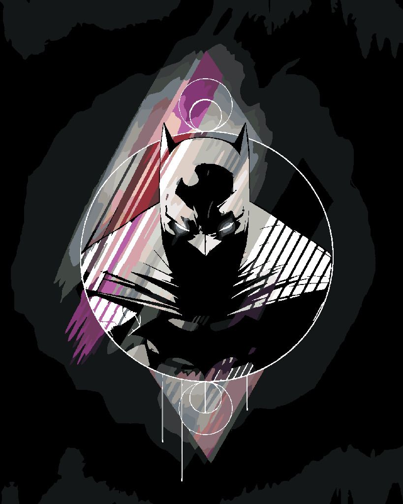 zuty Malování podle čísel - ABSTRAKTNÍ MALOVANÝ BATMAN - Rozměr: 40x50 cm, Rámování: Varianta: vypnuté plátno na rám - obrázek 3