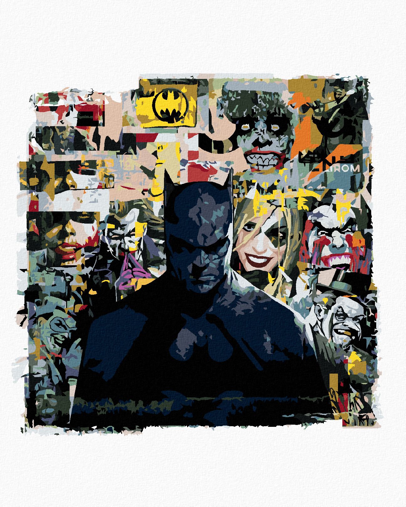 zuty Malování podle čísel - KOMIKSOVÝ BATMAN - Rozměr: 40x50 cm, Rámování: Varianta: vypnuté plátno na rám - obrázek 1
